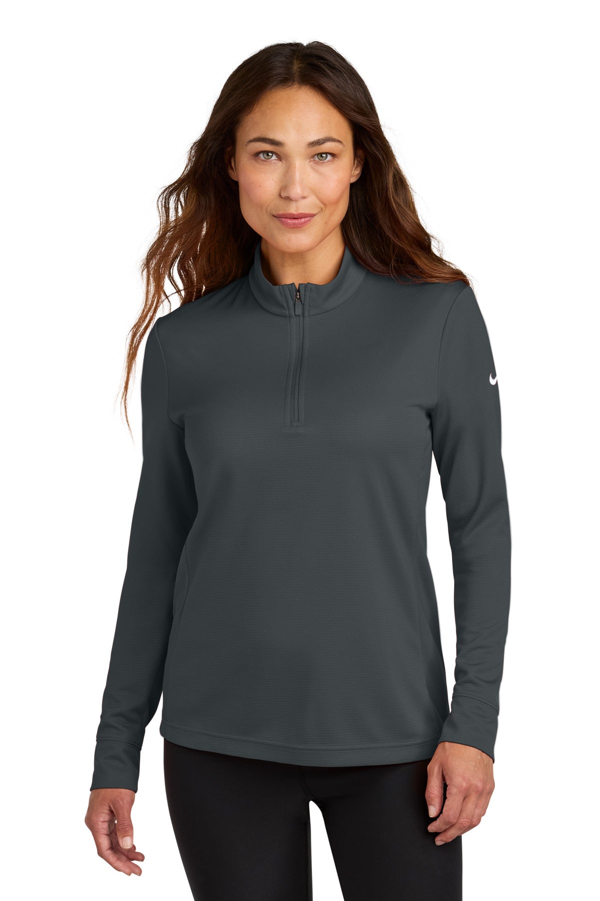 Nike Women's Essential 1/2-Zip Cover-Up NKHM7969 - EMBROIDERED