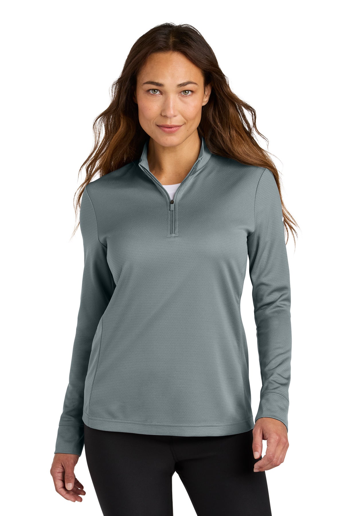 Nike Women's Essential 1/2-Zip Cover-Up NKHM7969 - EMBROIDERED