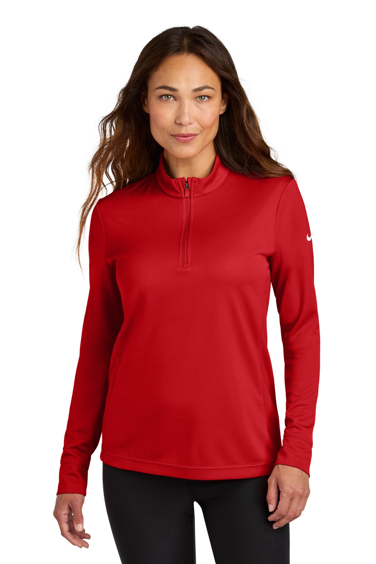Nike Women's Essential 1/2-Zip Cover-Up NKHM7969 - EMBROIDERED