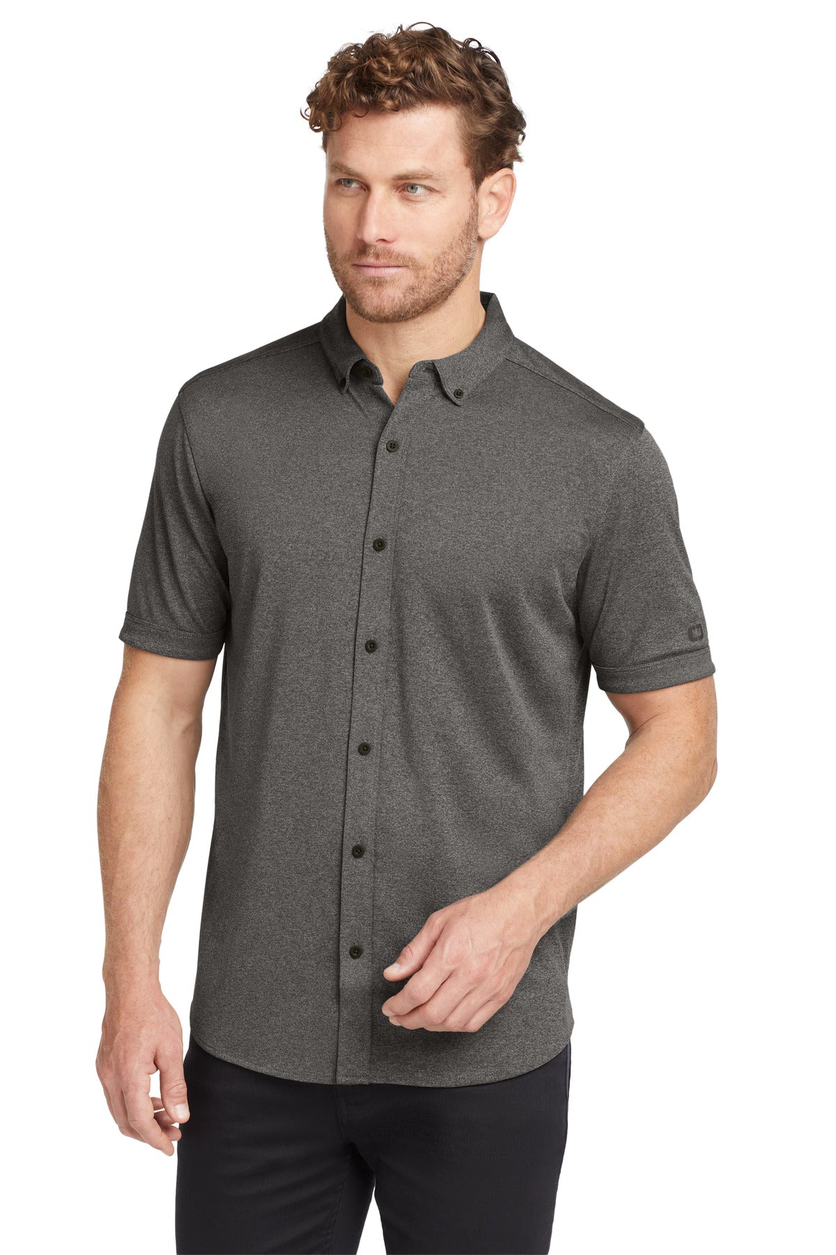 OGIO  Gravitate Full-Button Polo. OG141 - EMBROIDERED