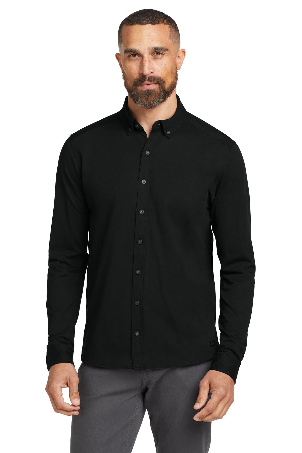 OGIO   Code Stretch Long Sleeve Button-Up. OG145 - EMBROIDERED