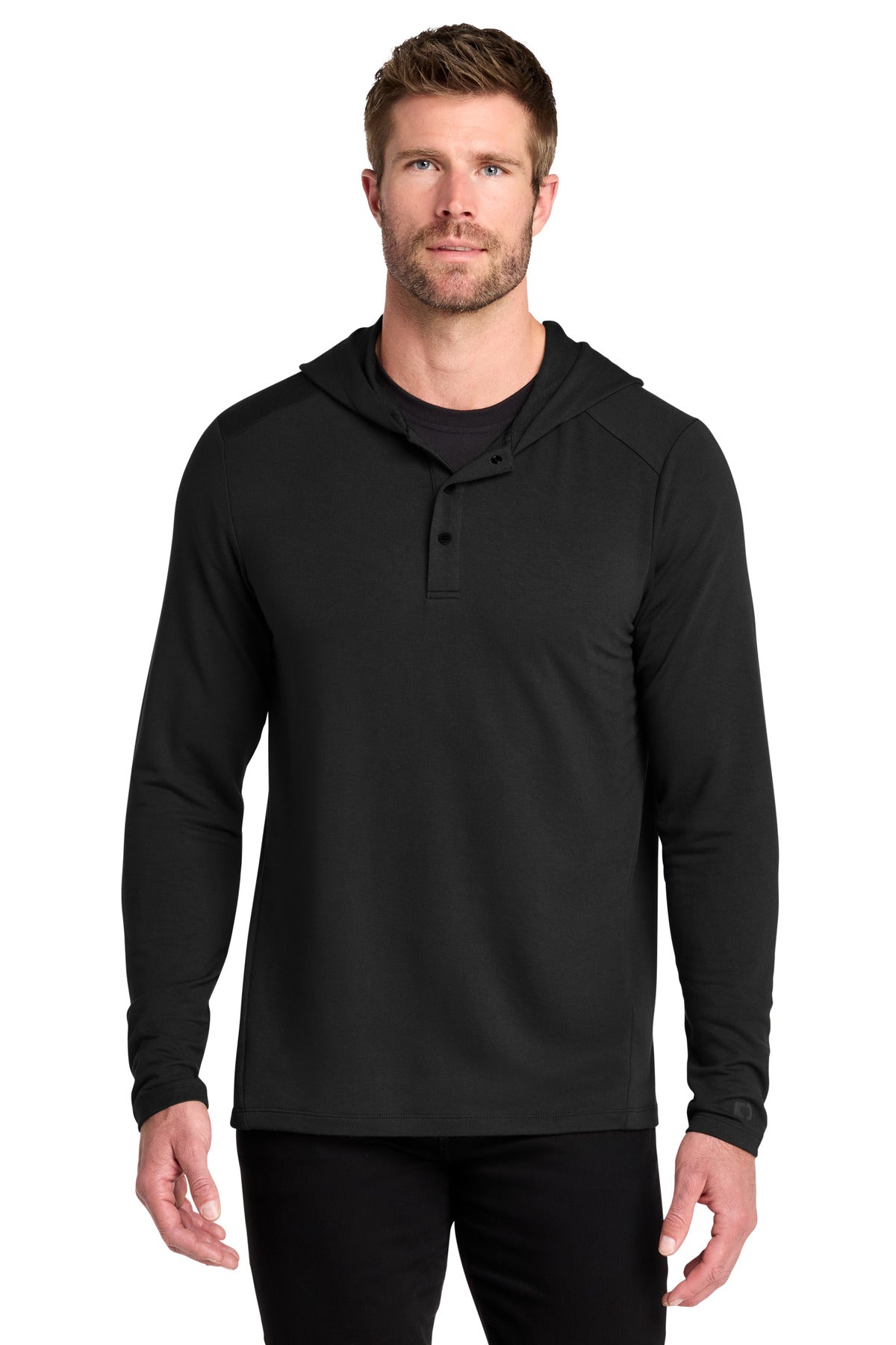 OGIO Luuma Flex Hooded Henley OG826 - EMBROIDERED