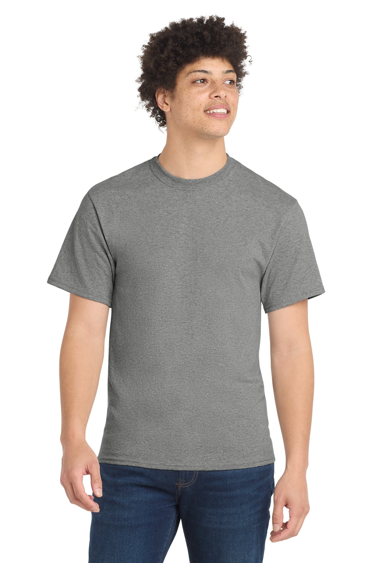 Port & Co Tall Core Blend Tee. PC55T - EMBROIDERED