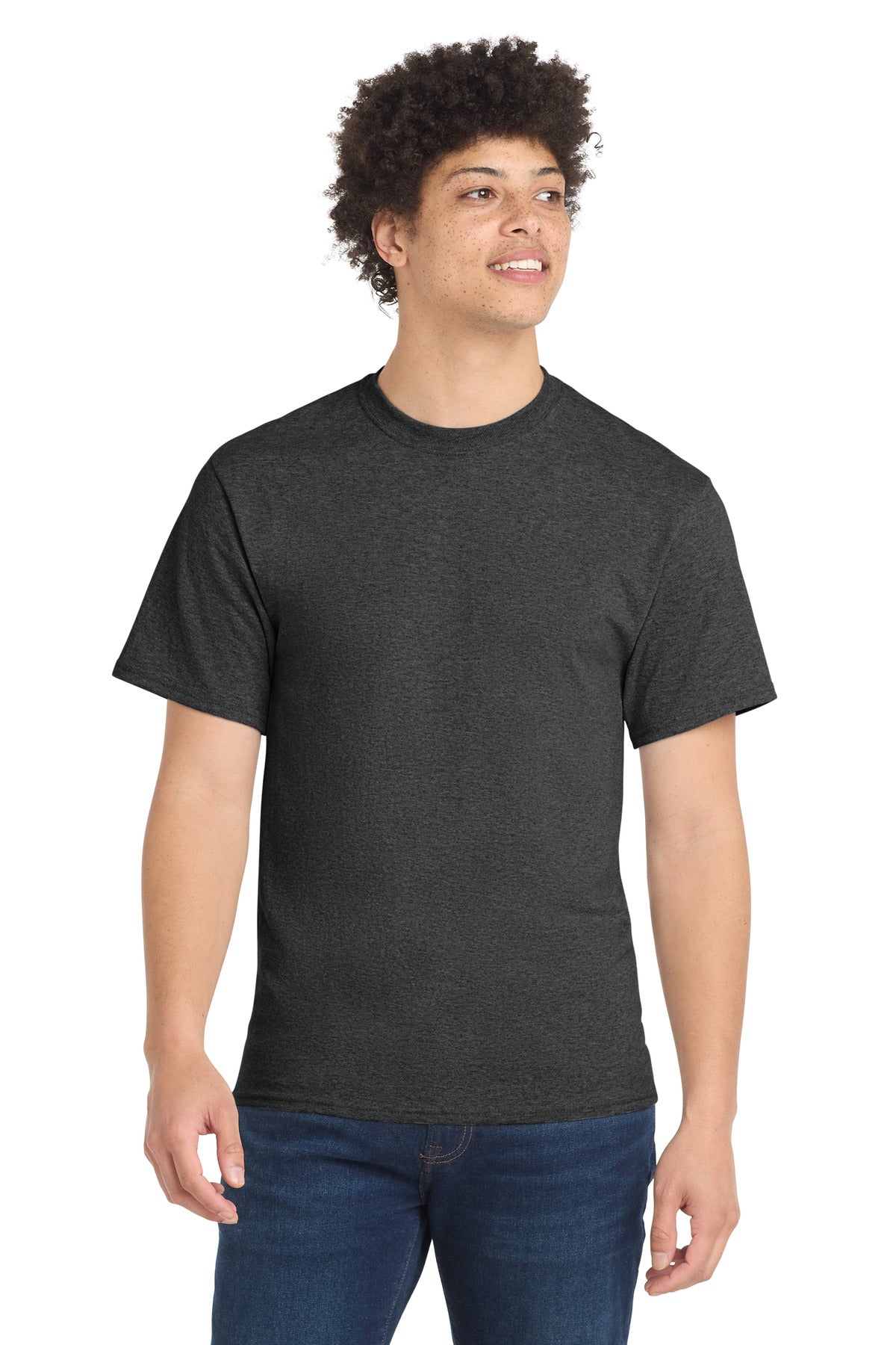 Port & Co Tall Core Blend Tee. PC55T - EMBROIDERED