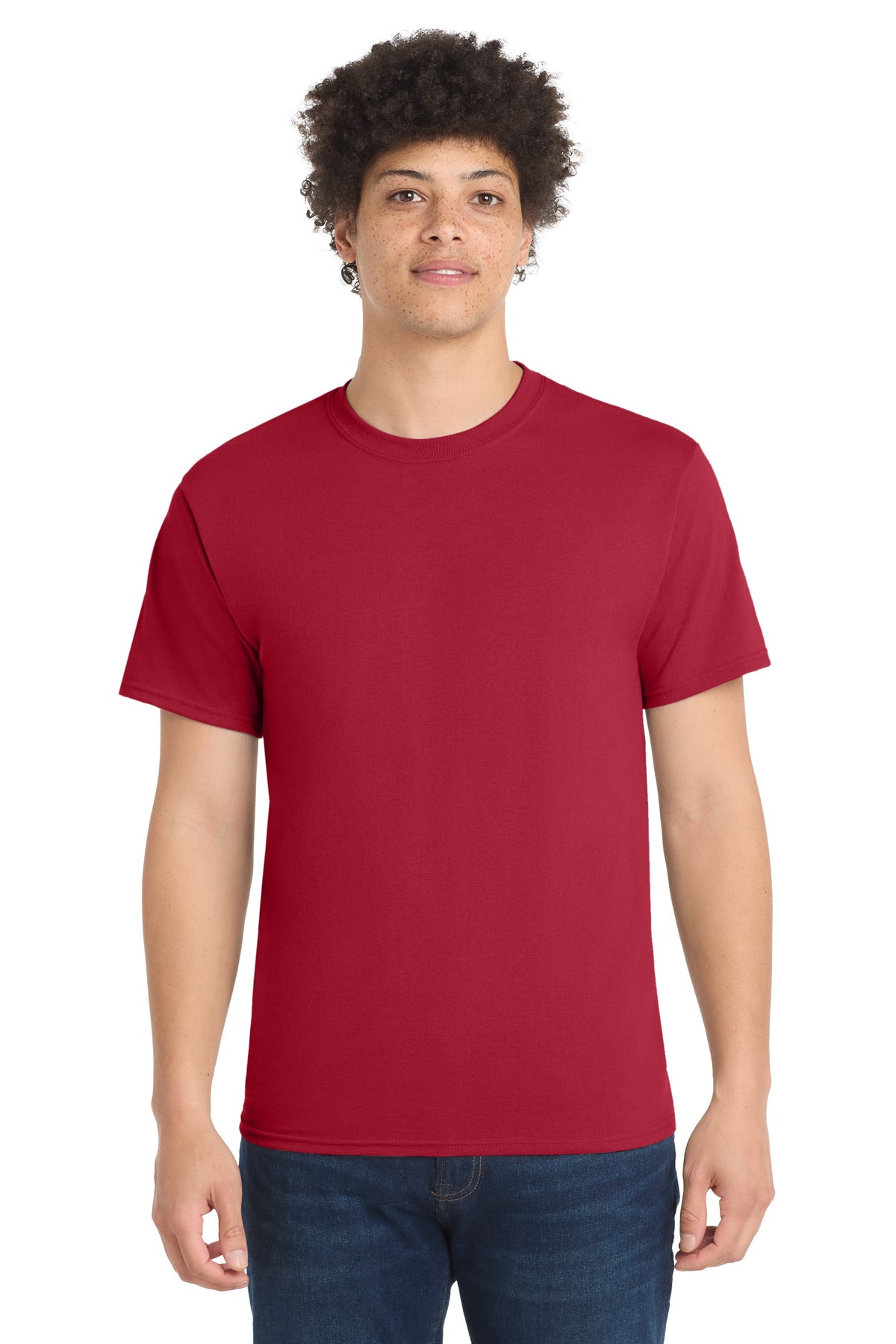 Port & Co Tall Core Blend Tee. PC55T - EMBROIDERED
