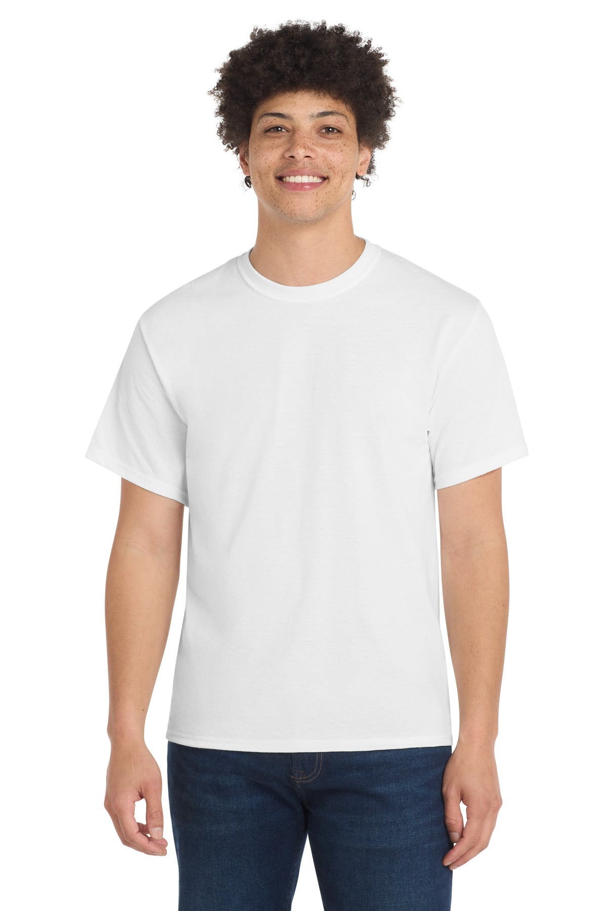 Port & Co Tall Core Blend Tee. PC55T - EMBROIDERED