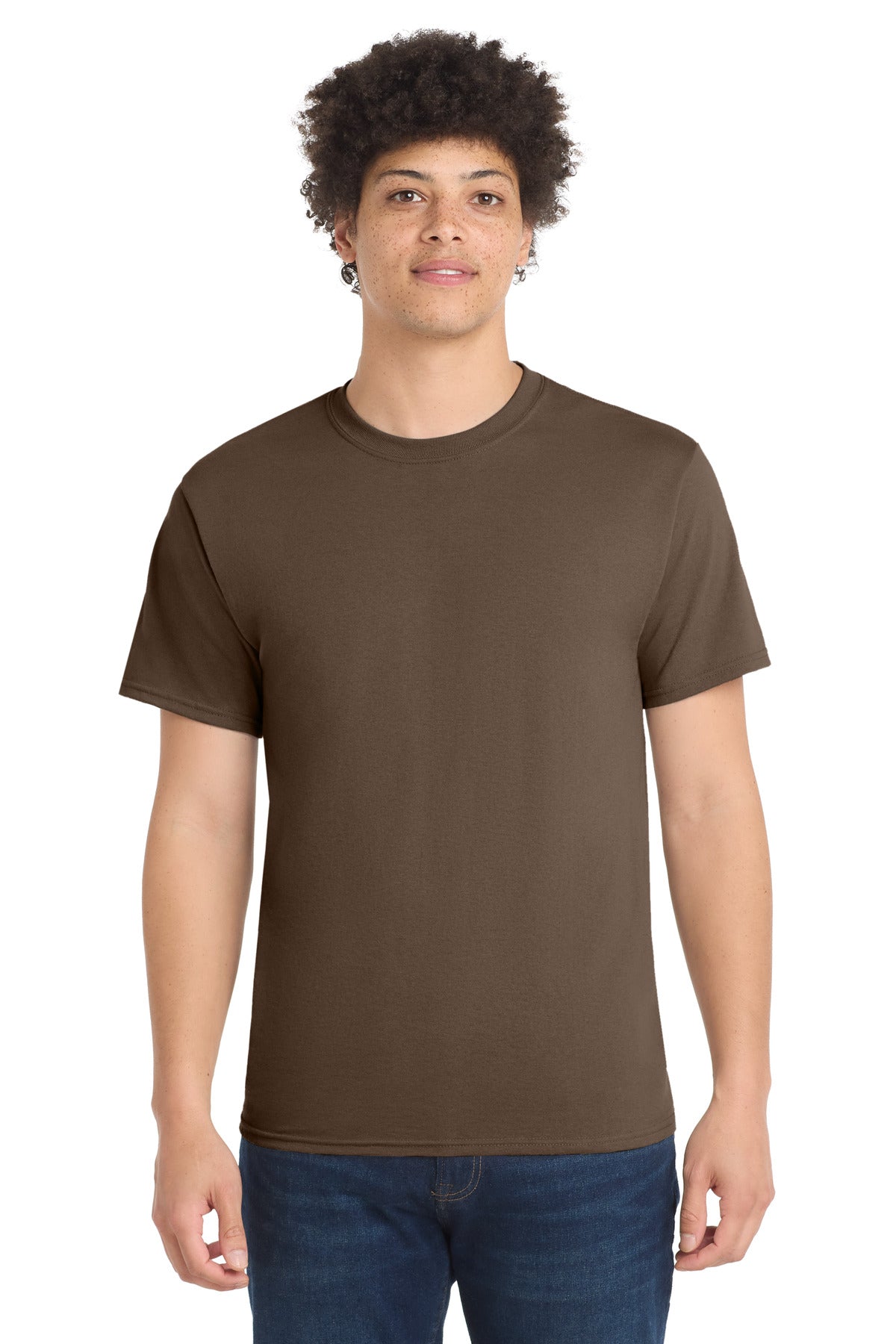 Port & Co Core Blend Tee.  PC55 - EMBROIDERED