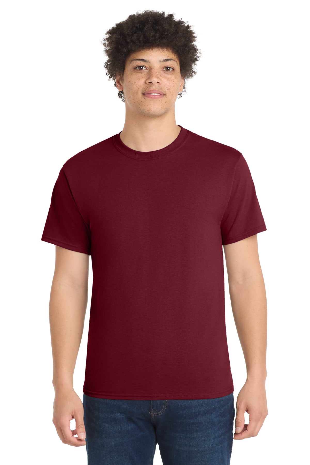 Port & Co Core Blend Tee.  PC55 - EMBROIDERED