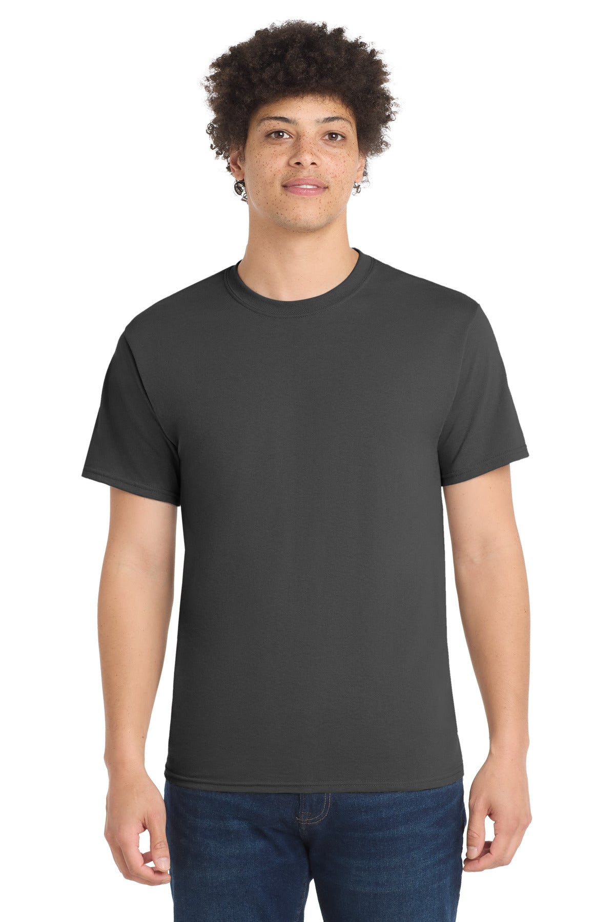 Port & Co Core Blend Tee.  PC55 - EMBROIDERED