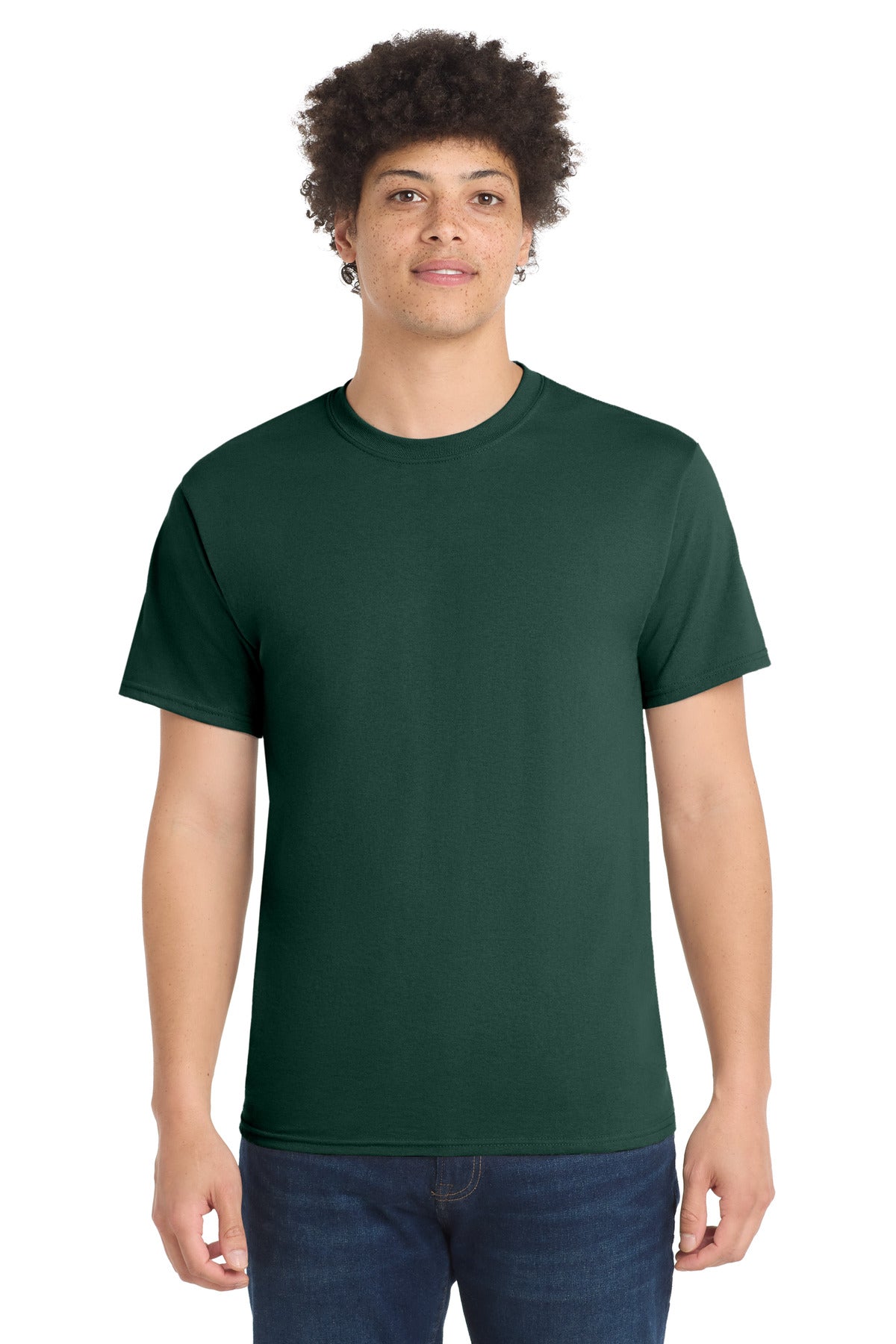 Port & Co Core Blend Tee.  PC55 - EMBROIDERED