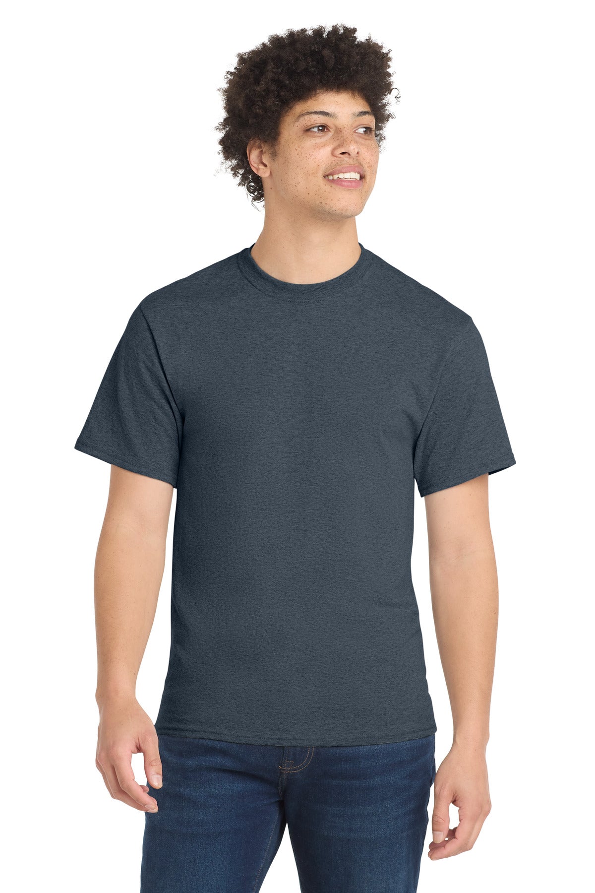 Port & Co Core Blend Tee.  PC55 - EMBROIDERED