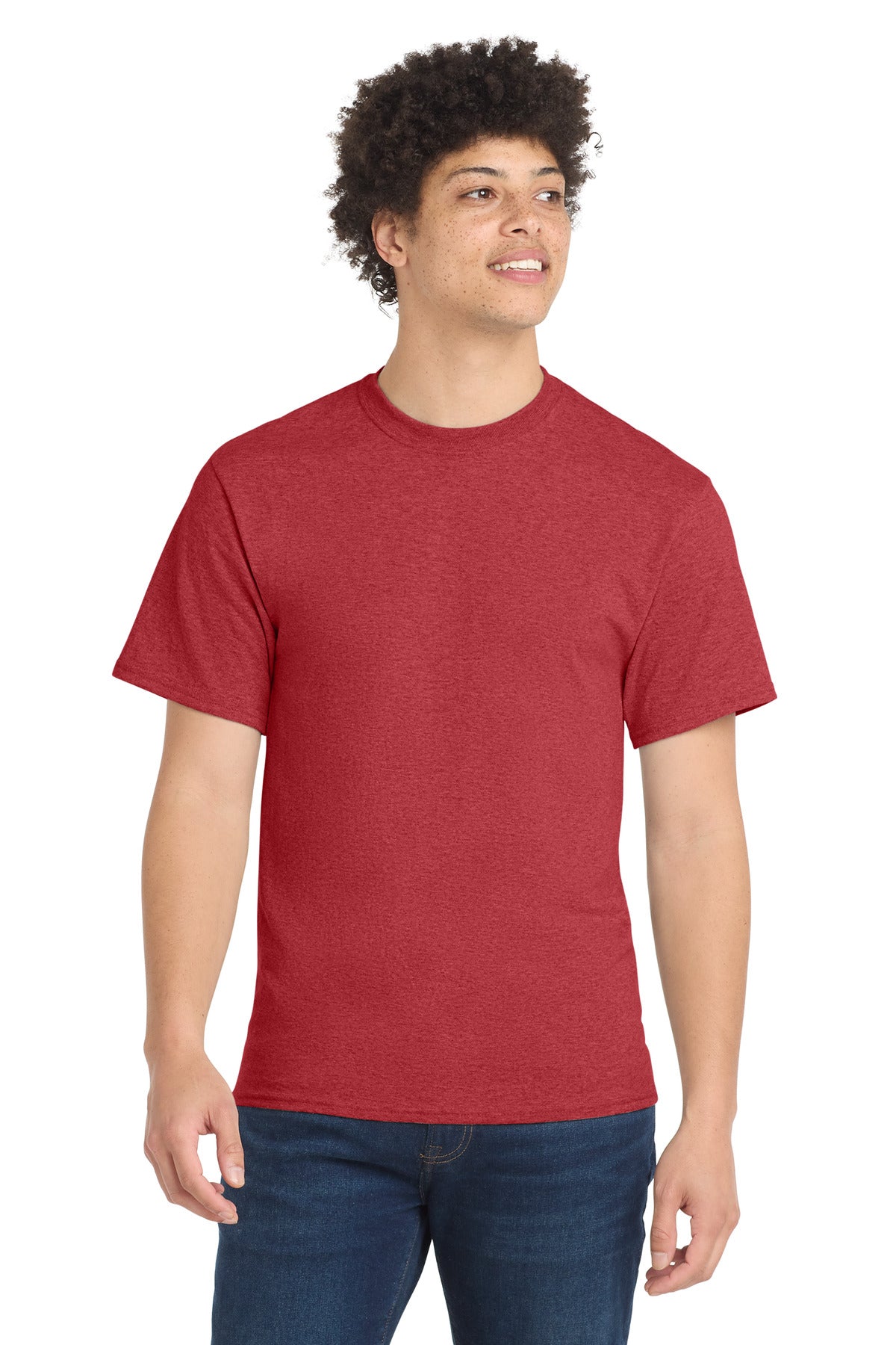 Port & Co Core Blend Tee.  PC55 - EMBROIDERED