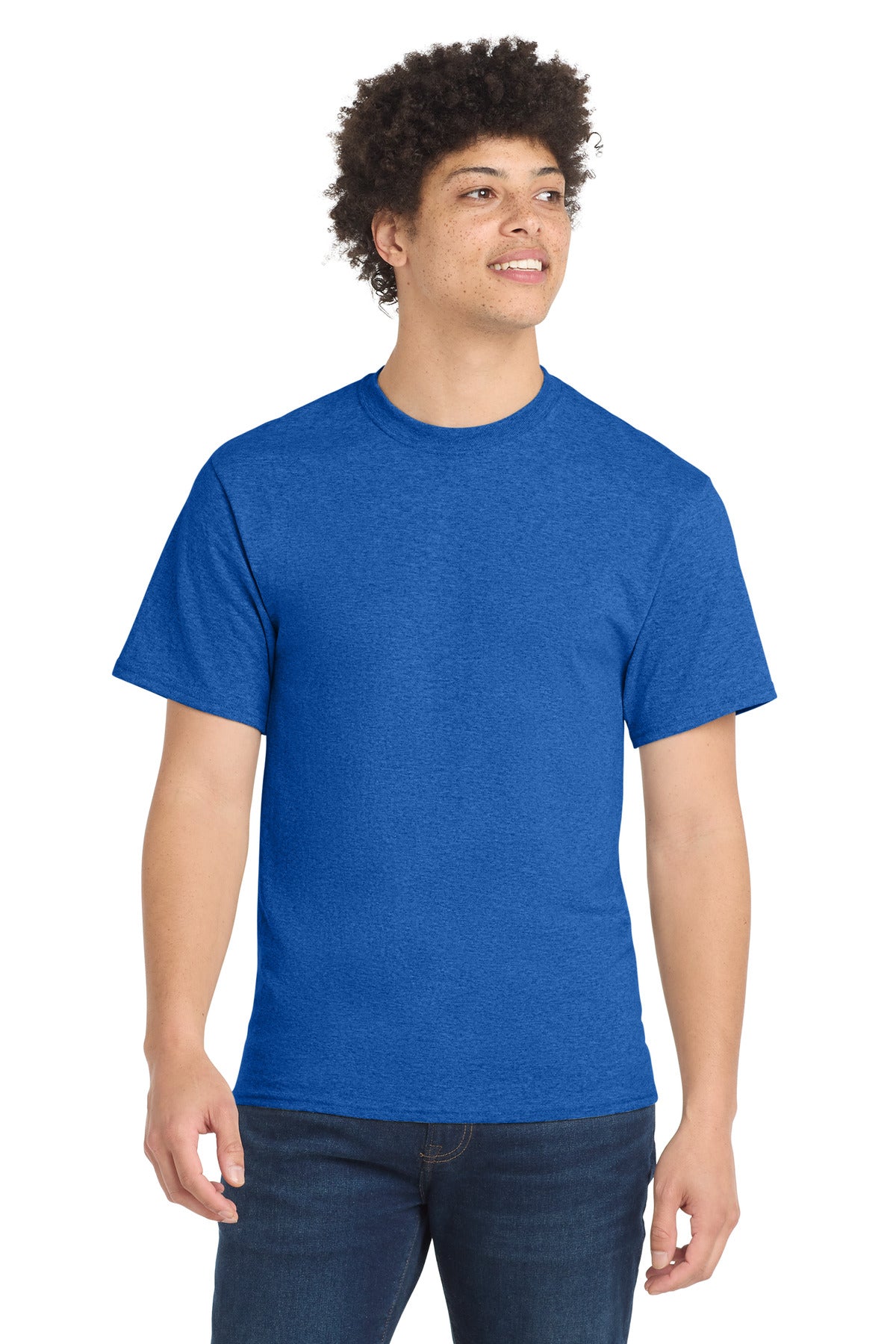 Port & Co Core Blend Tee.  PC55 - EMBROIDERED