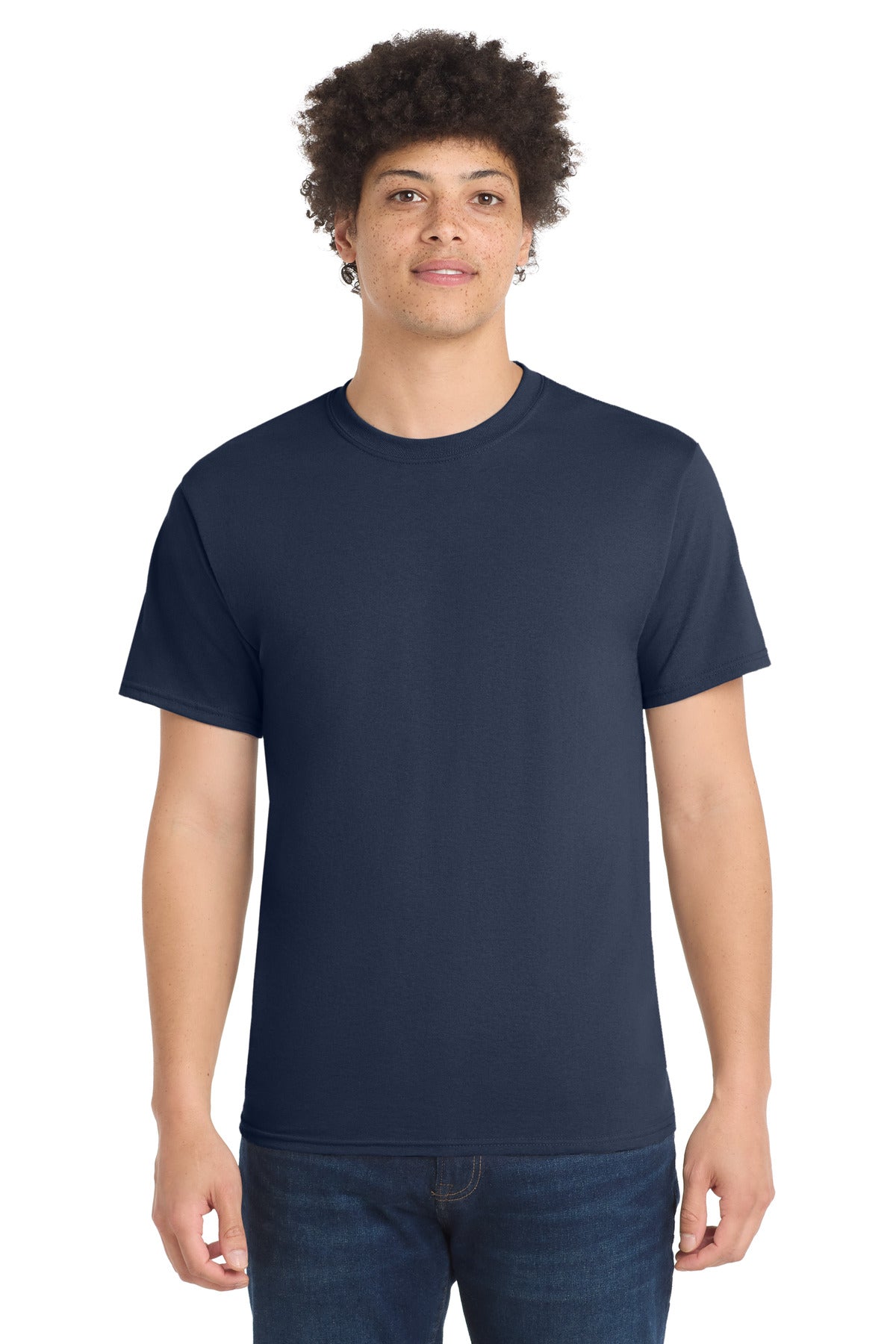 Port & Co Core Blend Tee.  PC55 - EMBROIDERED