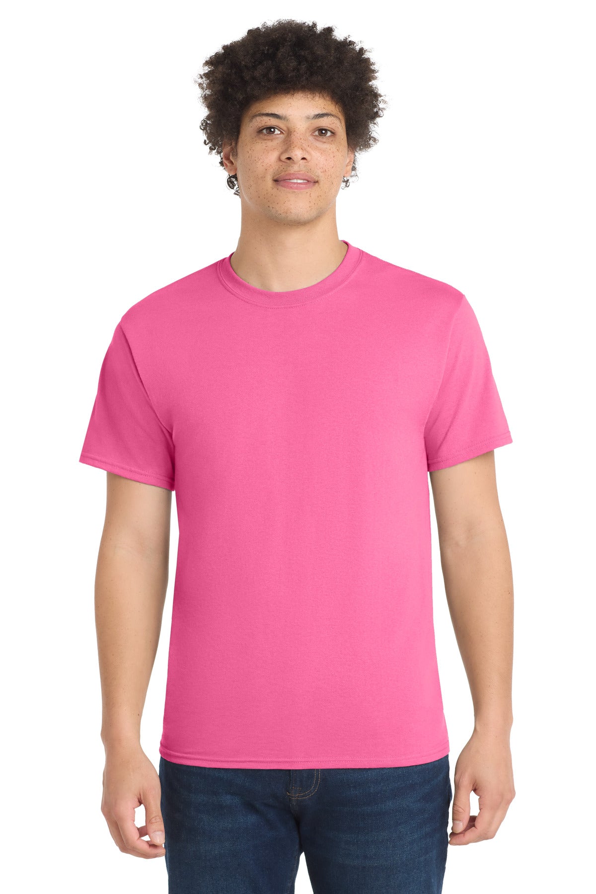 Port & Co Core Blend Tee.  PC55 - EMBROIDERED