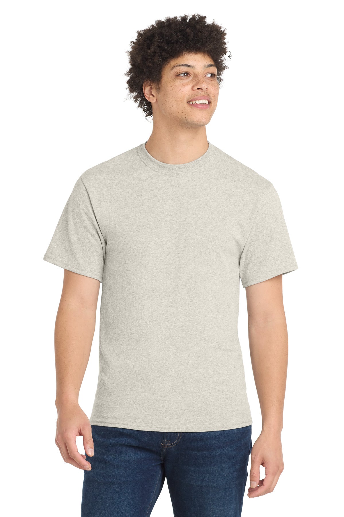 Port & Co Core Blend Tee.  PC55 - EMBROIDERED