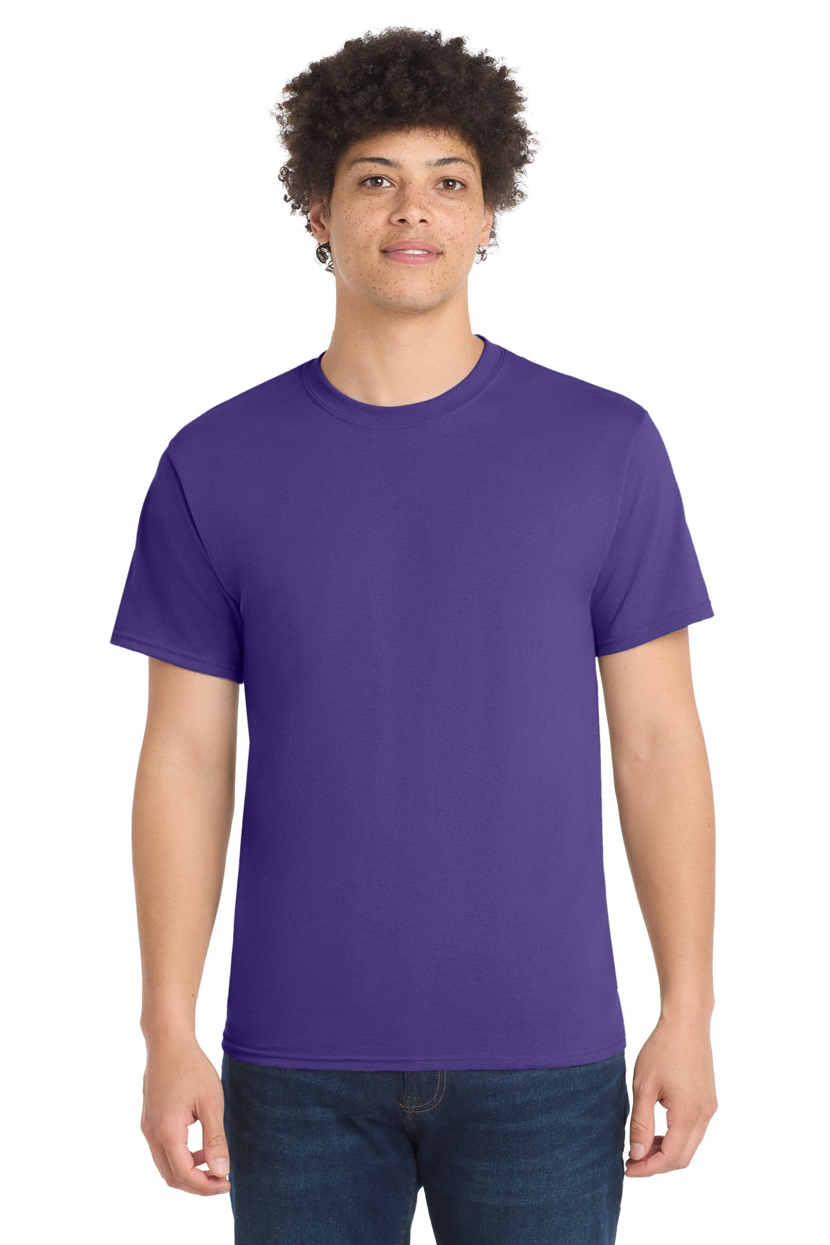 Port & Co Core Blend Tee.  PC55 - EMBROIDERED