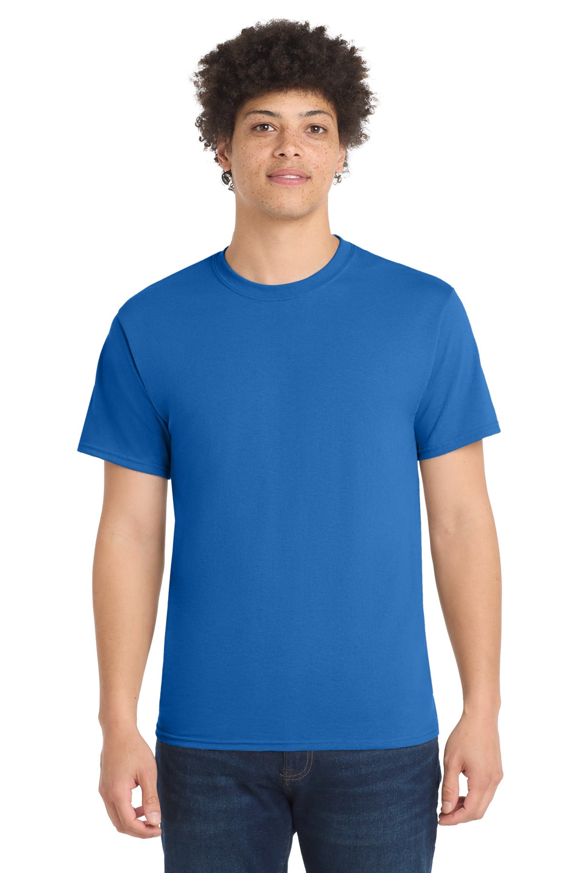 Port & Co Core Blend Tee.  PC55 - EMBROIDERED
