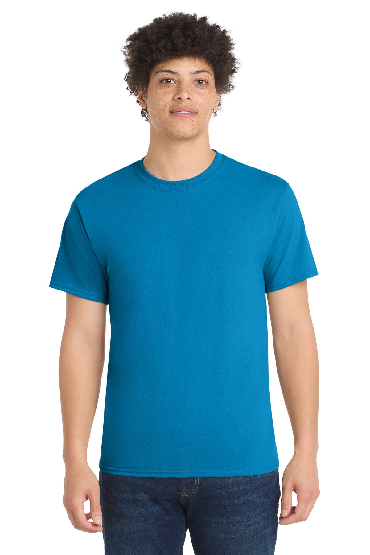 Port & Co Core Blend Tee.  PC55 - EMBROIDERED