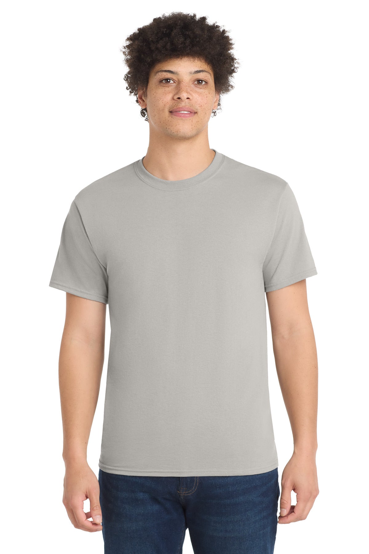 Port & Co Core Blend Tee.  PC55 - EMBROIDERED