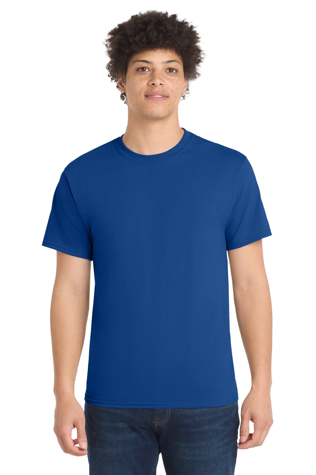 Port & Co Core Blend Tee.  PC55 - EMBROIDERED
