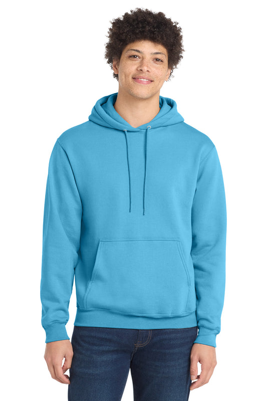 Port & Co Core Fleece Pullover Hooded Sweatshirt. PC78H - EMBROIDERED