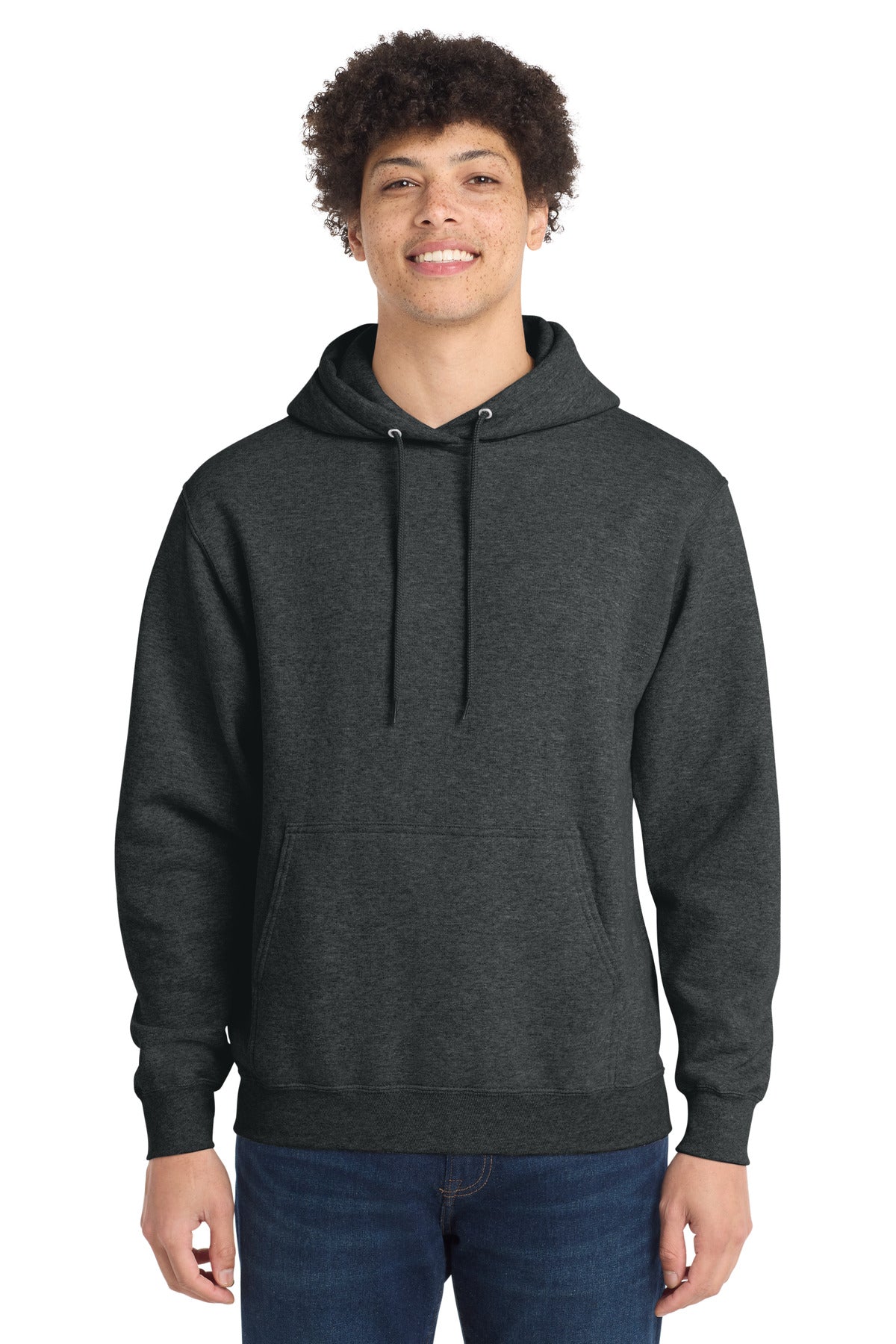 Port & Co Core Fleece Pullover Hooded Sweatshirt. PC78H - EMBROIDERED
