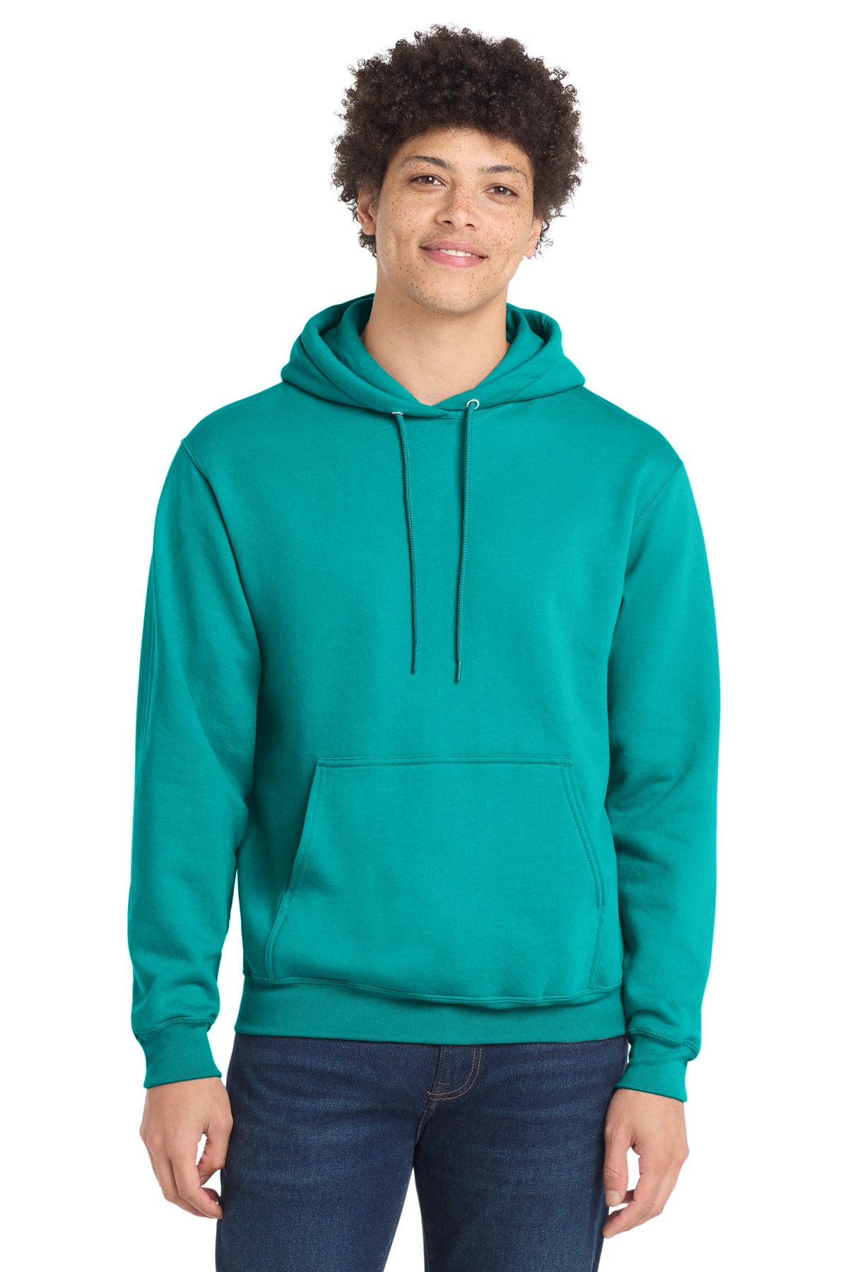 Port & Co Core Fleece Pullover Hooded Sweatshirt. PC78H - EMBROIDERED