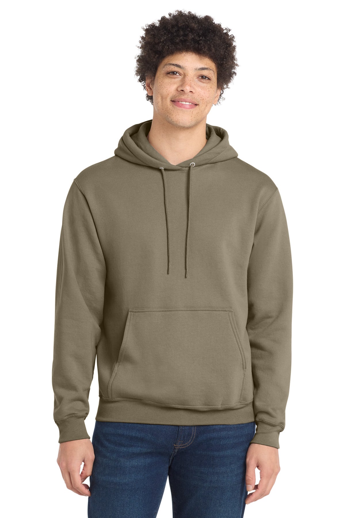 Port & Co Core Fleece Pullover Hooded Sweatshirt. PC78H - EMBROIDERED