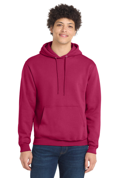 Port & Co Core Fleece Pullover Hooded Sweatshirt. PC78H - EMBROIDERED