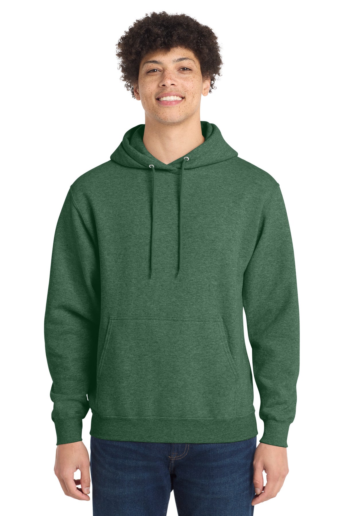 Port & Co Core Fleece Pullover Hooded Sweatshirt. PC78H - EMBROIDERED