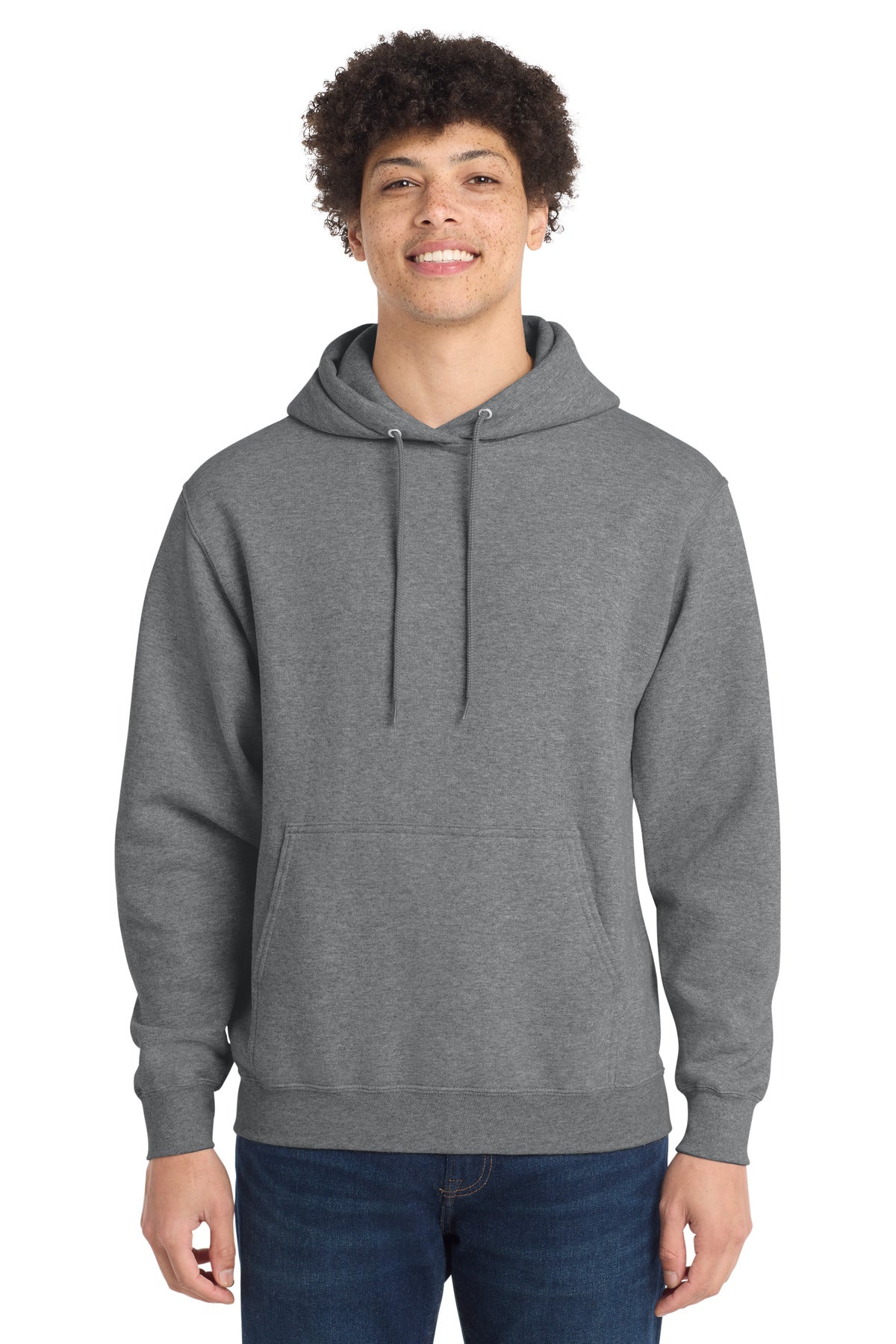 Port & Co Core Fleece Pullover Hooded Sweatshirt. PC78H - EMBROIDERED