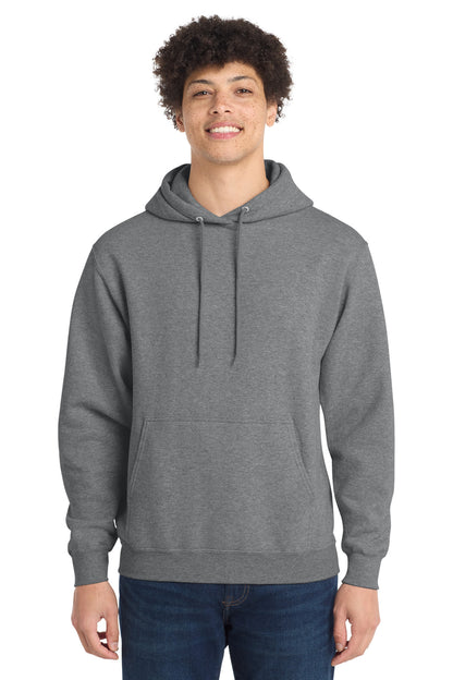 Port & Co Core Fleece Pullover Hooded Sweatshirt. PC78H - EMBROIDERED