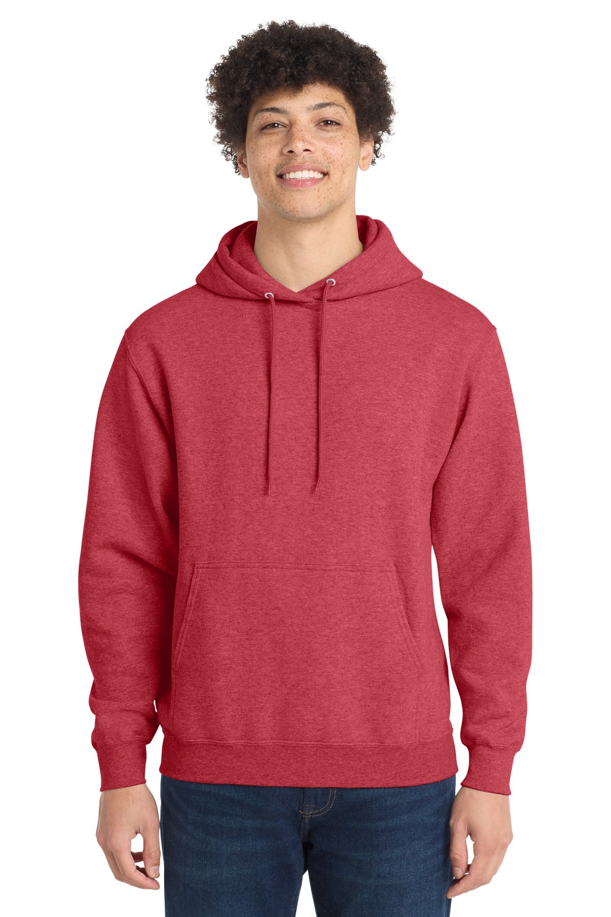 Port & Co Core Fleece Pullover Hooded Sweatshirt. PC78H - EMBROIDERED