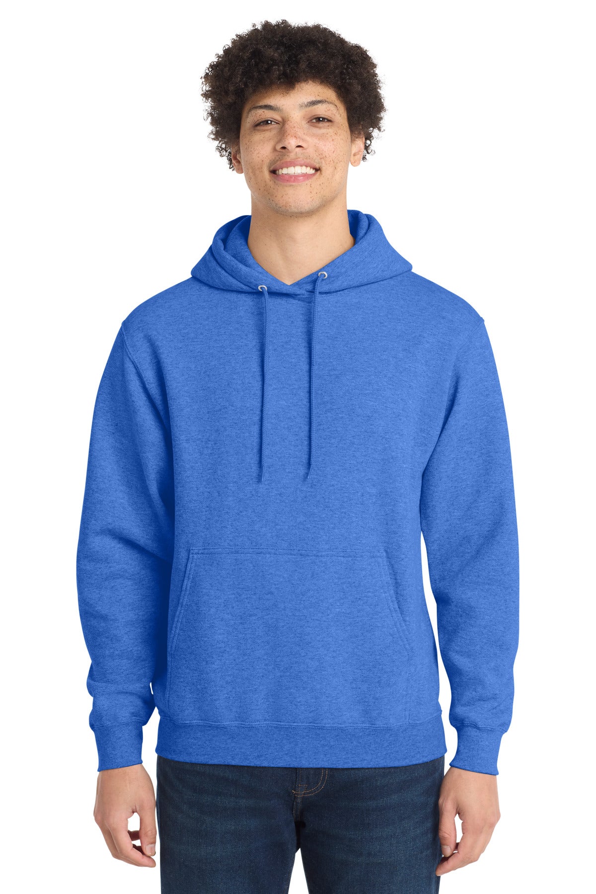 Port & Co Core Fleece Pullover Hooded Sweatshirt. PC78H - EMBROIDERED