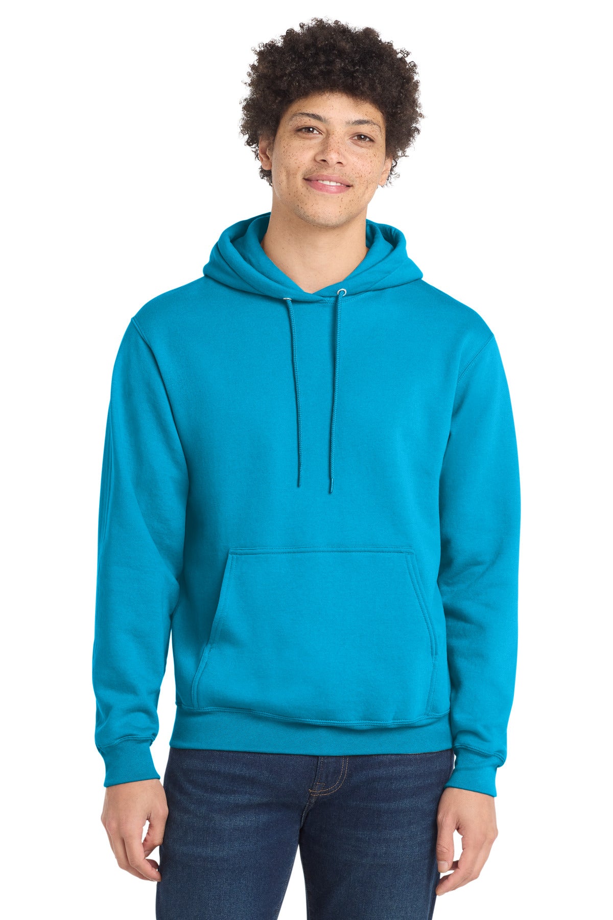 Port & Co Core Fleece Pullover Hooded Sweatshirt. PC78H - EMBROIDERED