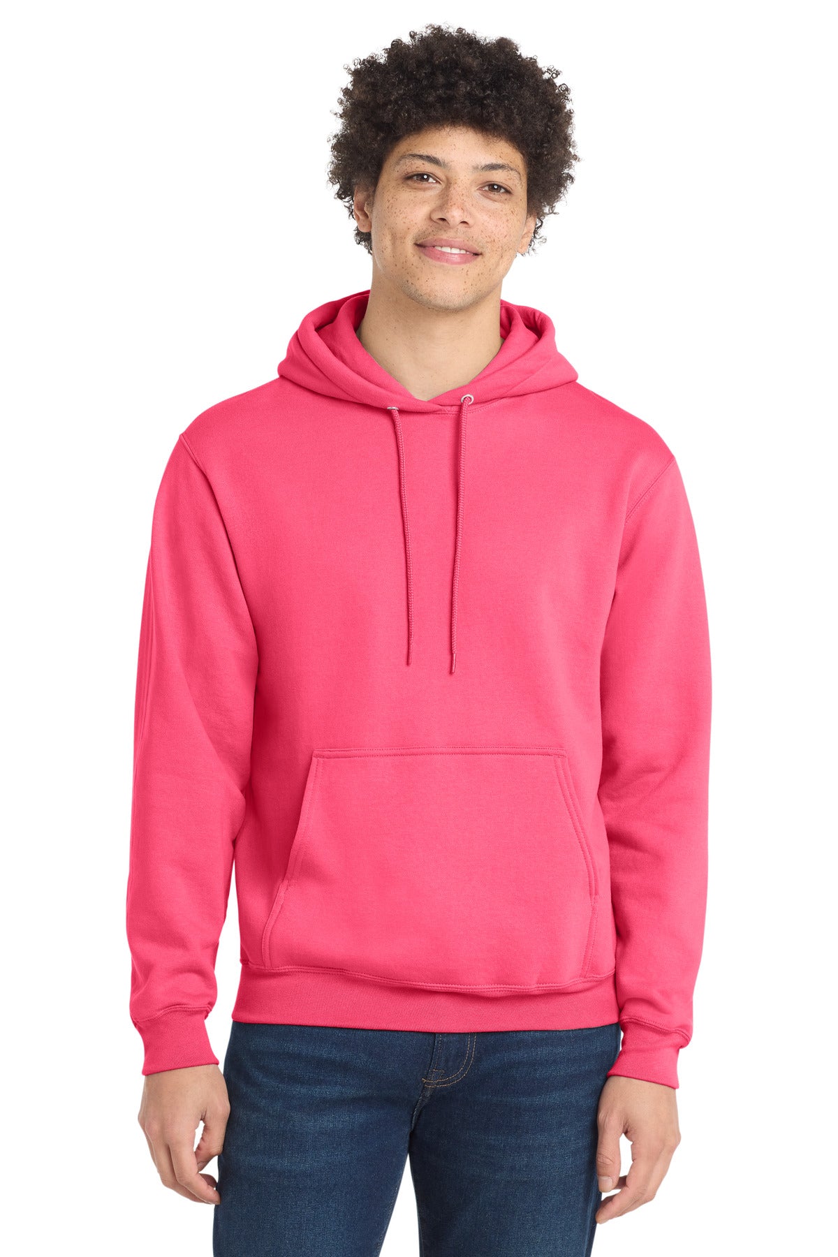 Port & Co Core Fleece Pullover Hooded Sweatshirt. PC78H - EMBROIDERED