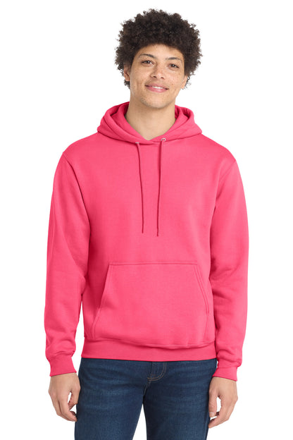 Port & Co Core Fleece Pullover Hooded Sweatshirt. PC78H - EMBROIDERED