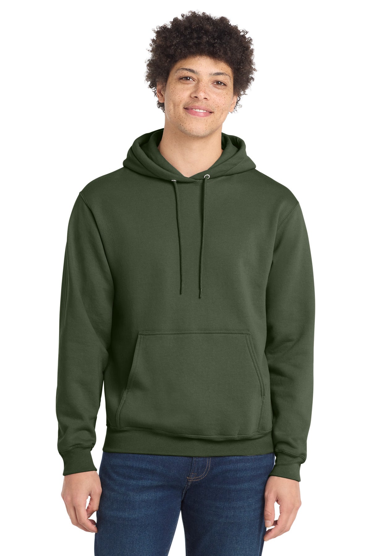 Port & Co Core Fleece Pullover Hooded Sweatshirt. PC78H - EMBROIDERED
