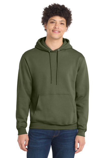 Port & Co Core Fleece Pullover Hooded Sweatshirt. PC78H - EMBROIDERED