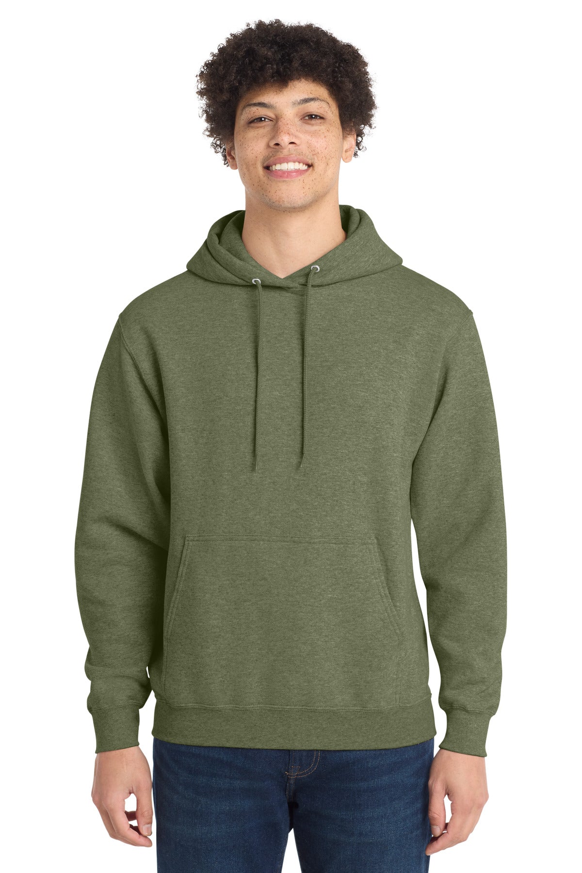 Port & Co Core Fleece Pullover Hooded Sweatshirt. PC78H - EMBROIDERED