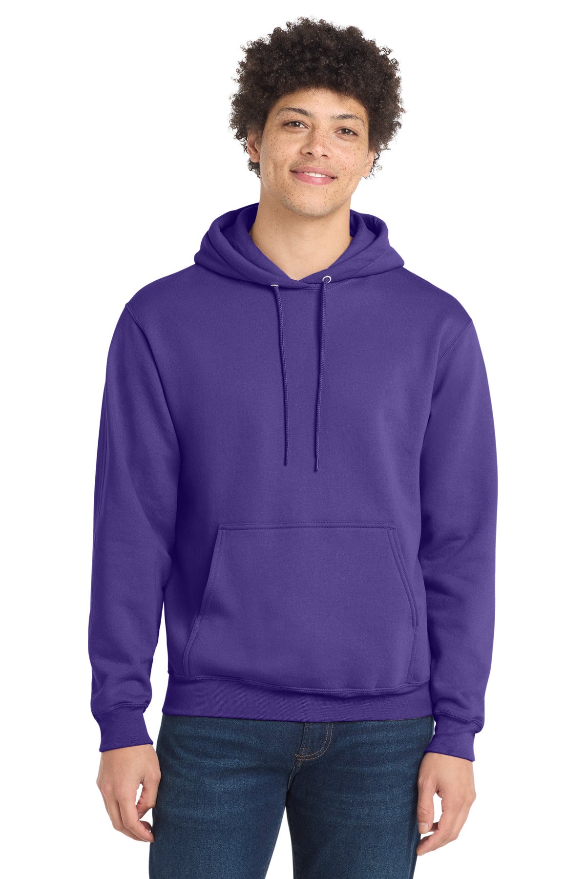 Port & Co Core Fleece Pullover Hooded Sweatshirt. PC78H - EMBROIDERED