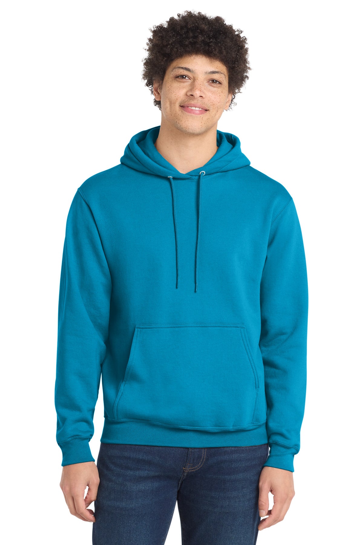 Port & Co Core Fleece Pullover Hooded Sweatshirt. PC78H - EMBROIDERED