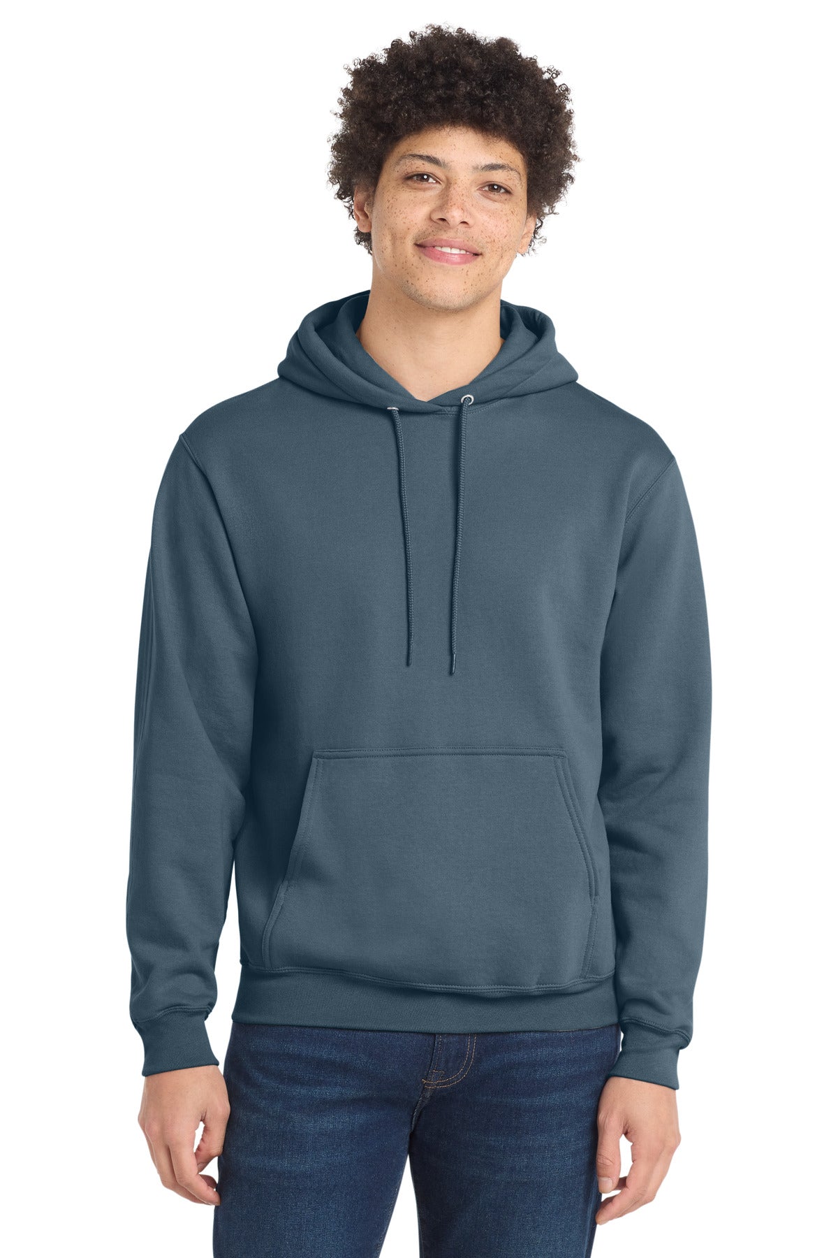 Port & Co Core Fleece Pullover Hooded Sweatshirt. PC78H - EMBROIDERED