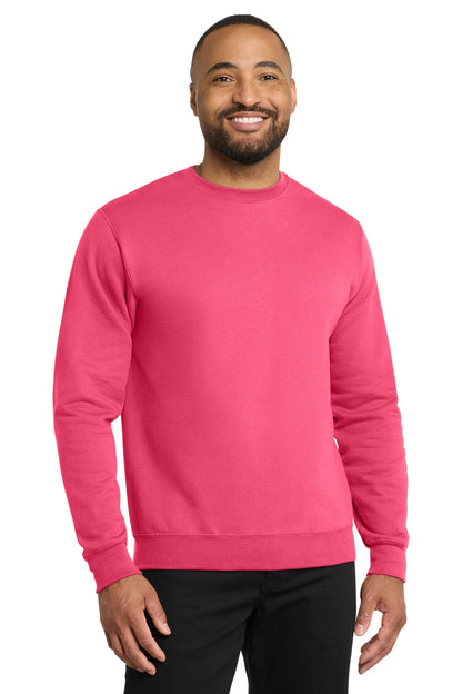 Port & Co Core Fleece Crewneck Sweatshirt. PC78 - EMBROIDERED