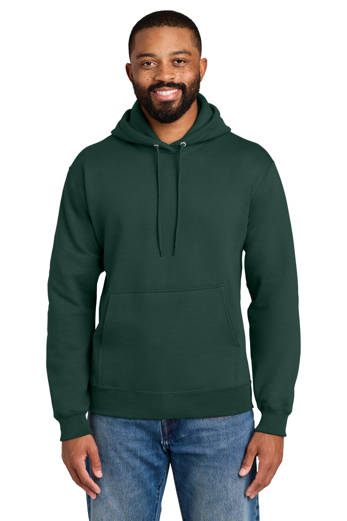 Port & Co Essential Fleece Pullover Hooded Sweatshirt.  PC90H - EMBROIDERED