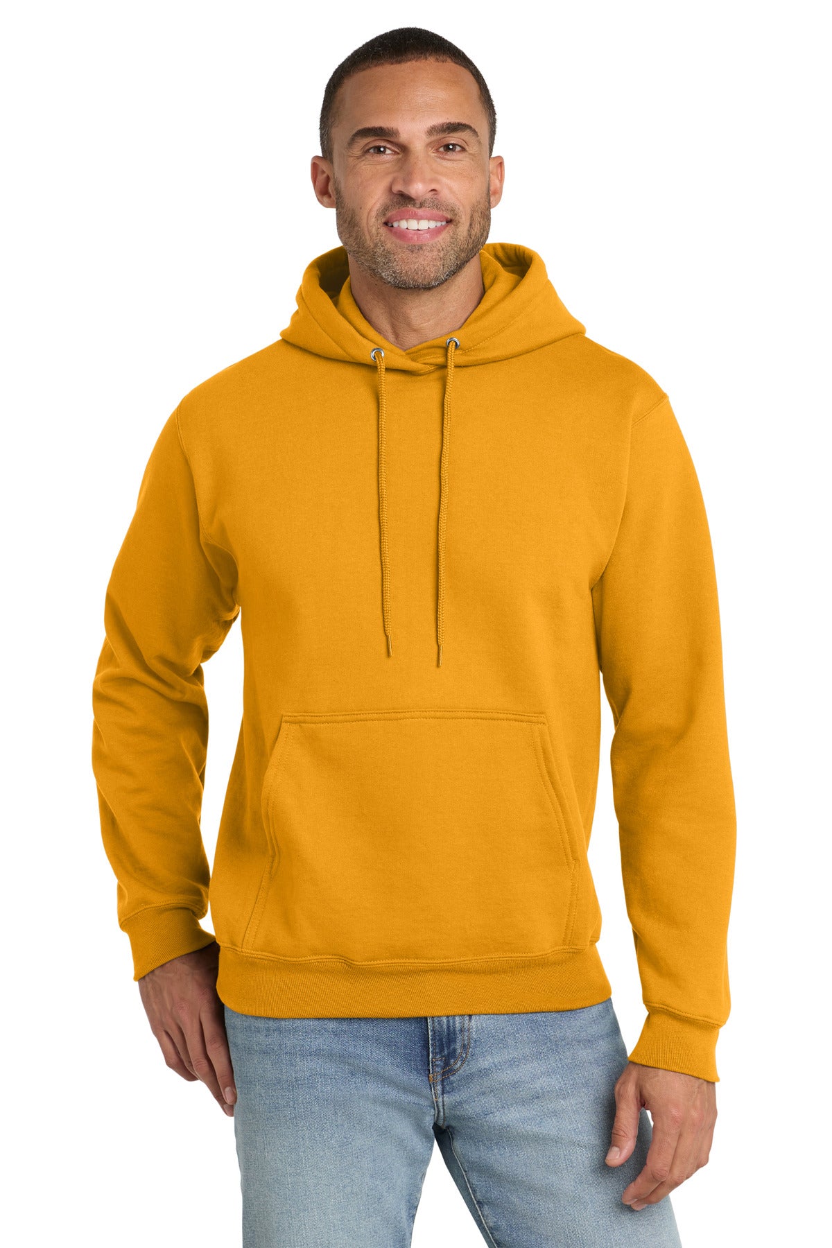 Port & Co Essential Fleece Pullover Hooded Sweatshirt. PC90H - EMBROIDERED