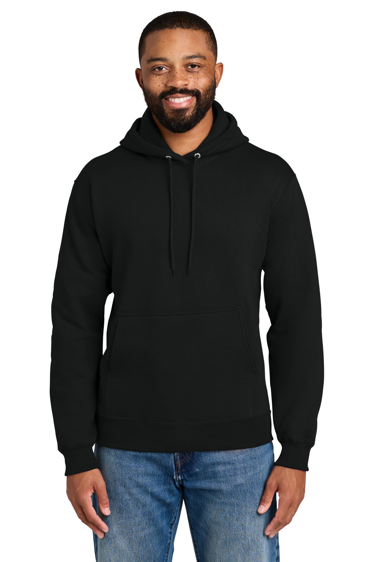 Port & Co Essential Fleece Pullover Hooded Sweatshirt.  PC90H - EMBROIDERED