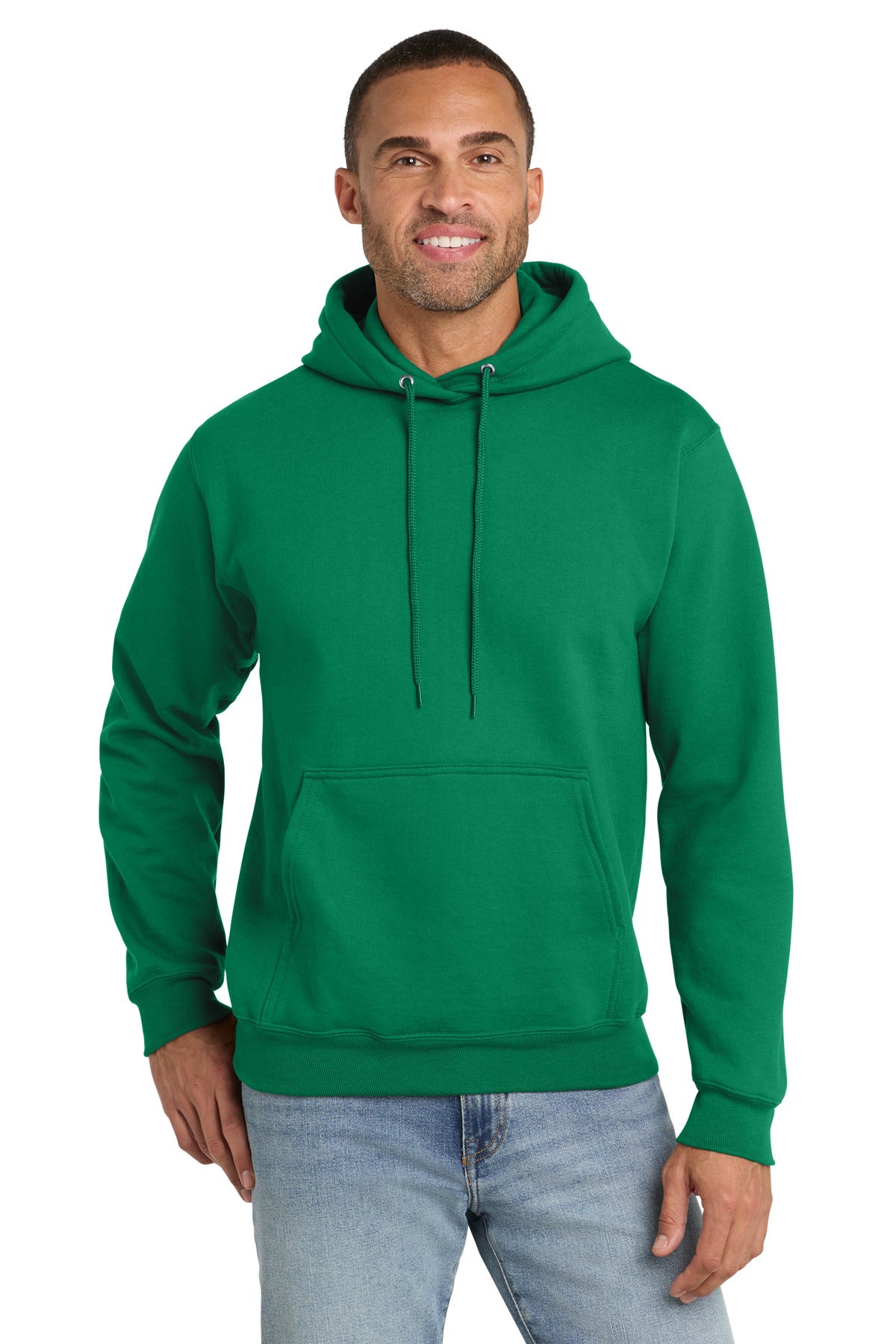 Port & Co Essential Fleece Pullover Hooded Sweatshirt. PC90H - EMBROIDERED