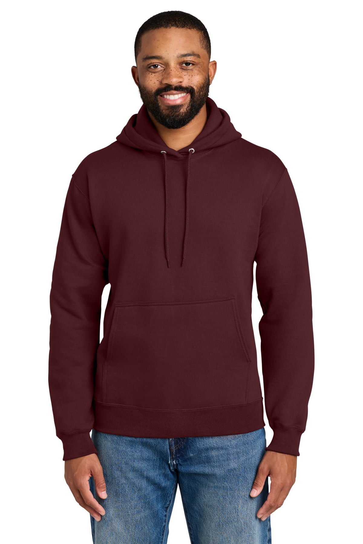 Port & Co Essential Fleece Pullover Hooded Sweatshirt.  PC90H - EMBROIDERED